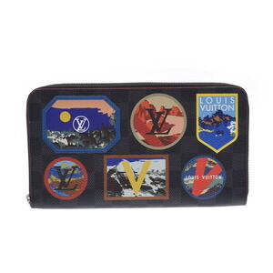 Louis Vuitton Graphite Black Zippy Organizer NM Alps Gray Long Wallet